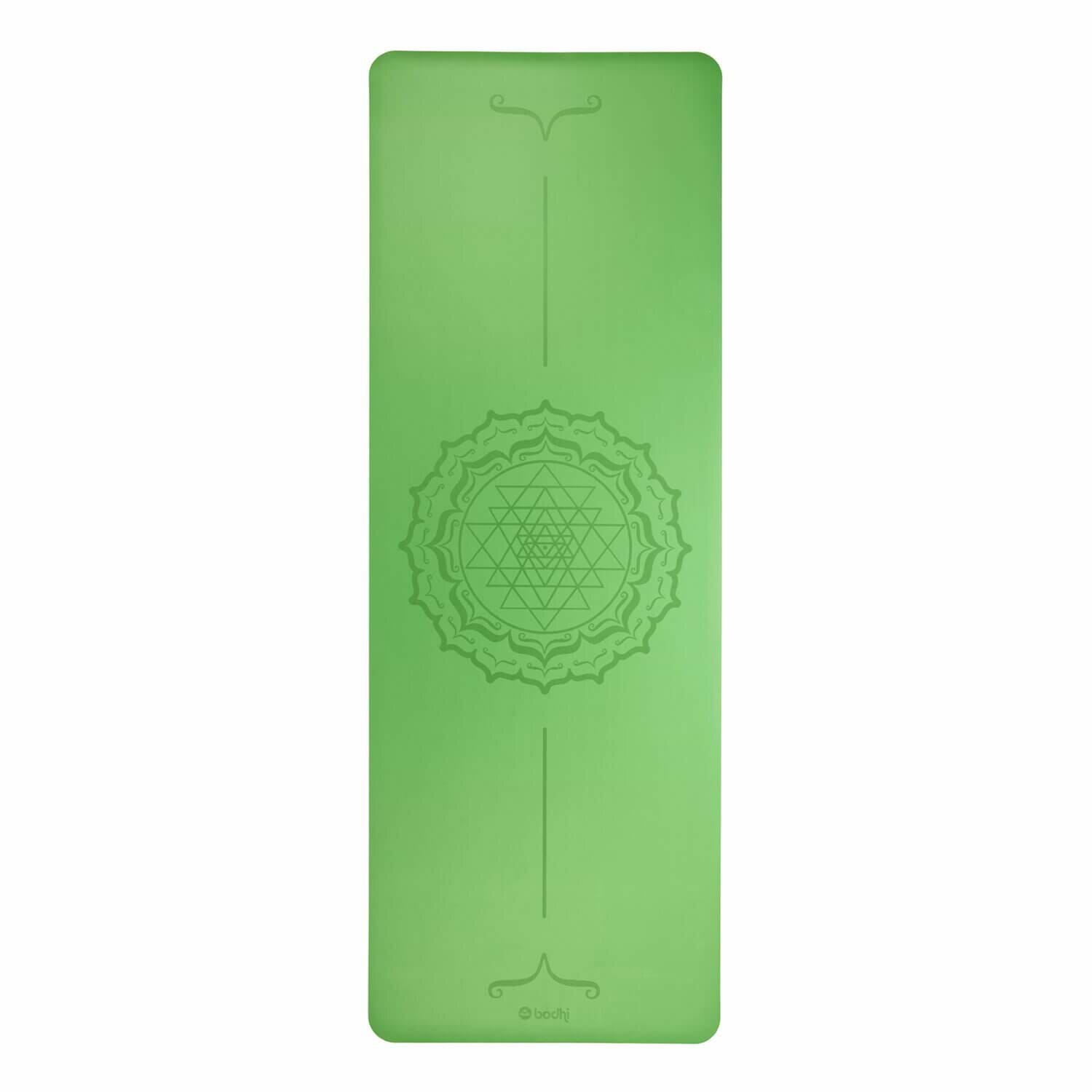 undefined | Tapete de yoga estampado Phoenix verde – 4mm PU borracha natural