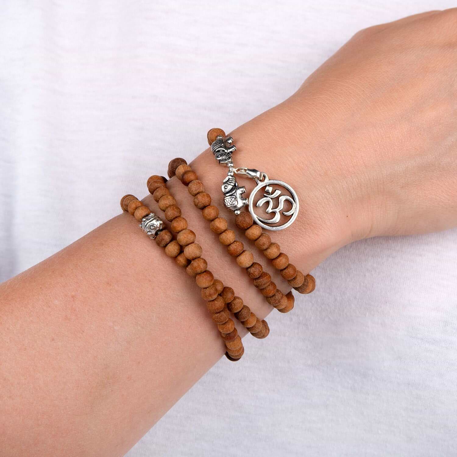 undefined | Pulseira-Colar Mala Sândalo Om