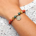 Pulseira Mala agata musgo punho