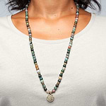 pulseira mala agata indiana flor da vida pescoco