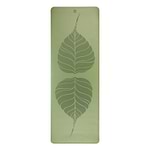 Tapete de yoga estampado Phoenix verde folha – 4mm PU borracha natural