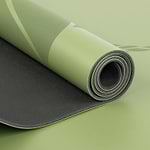 Tapete de yoga estampado Phoenix verde folha – 4mm PU borracha natural