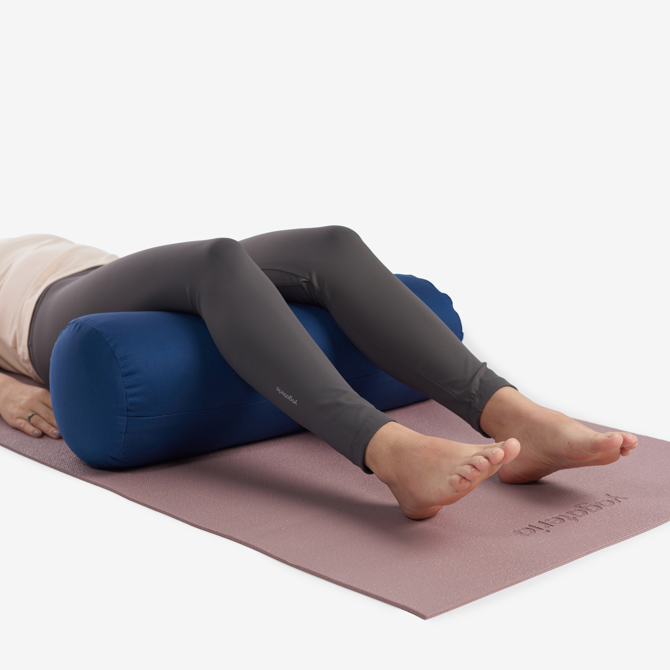 Bolster Cilíndrico almofadão yoga fibra paina l Yogateria