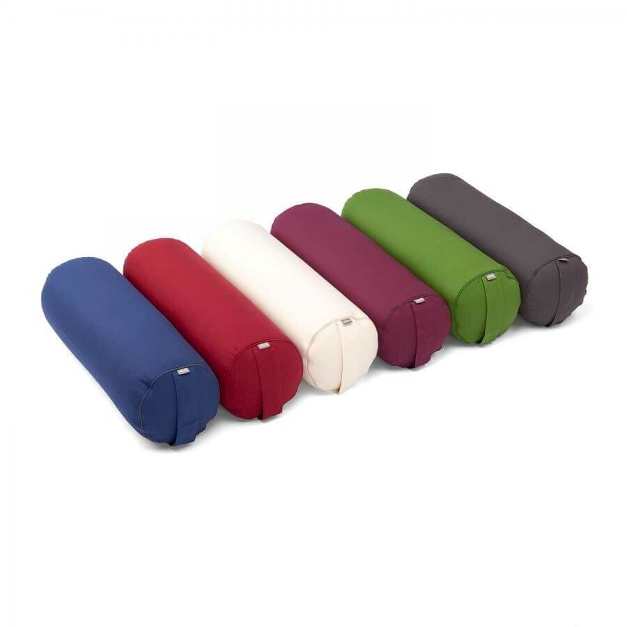 Bolster Cilíndrico almofadão yoga fibra paina l Yogateria