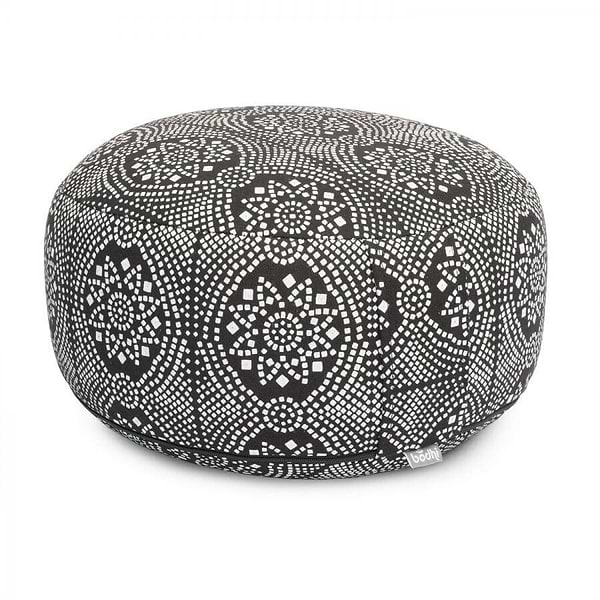 Almofada Rondo Maharaja - bandhani / preto e branco 4