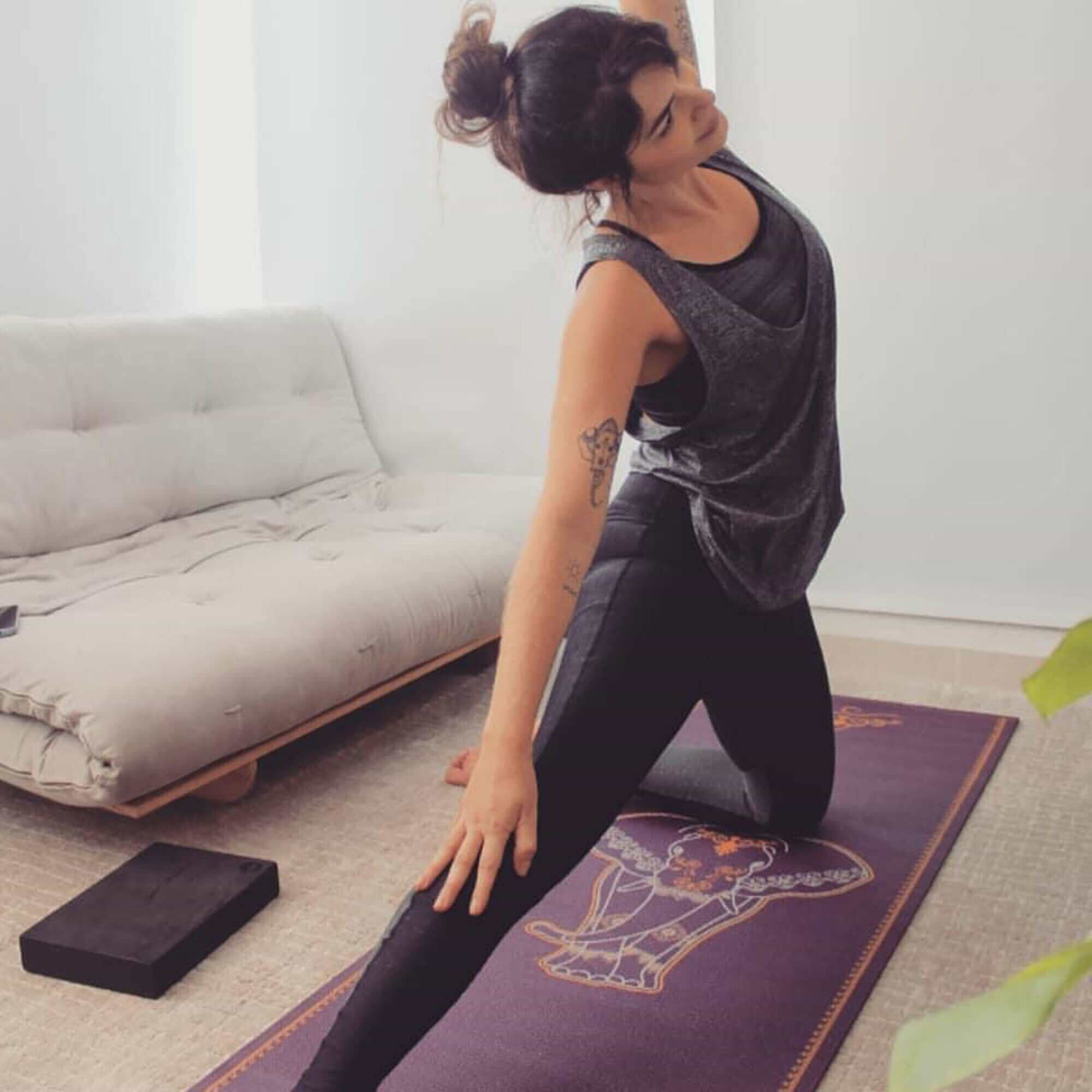Tapete de yoga estampado Leela Elefante Indiano – 4.5mm PVC ecológico 25 tapete-yoga-elefante-yogateria-5