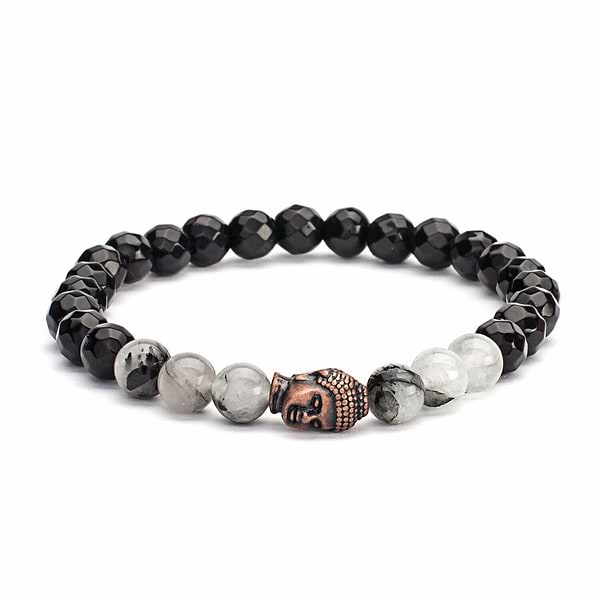 Pulseira Mala Quartzo e Ágata Preta 4