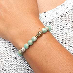 Pulseira Mala Serpentinita Aqua