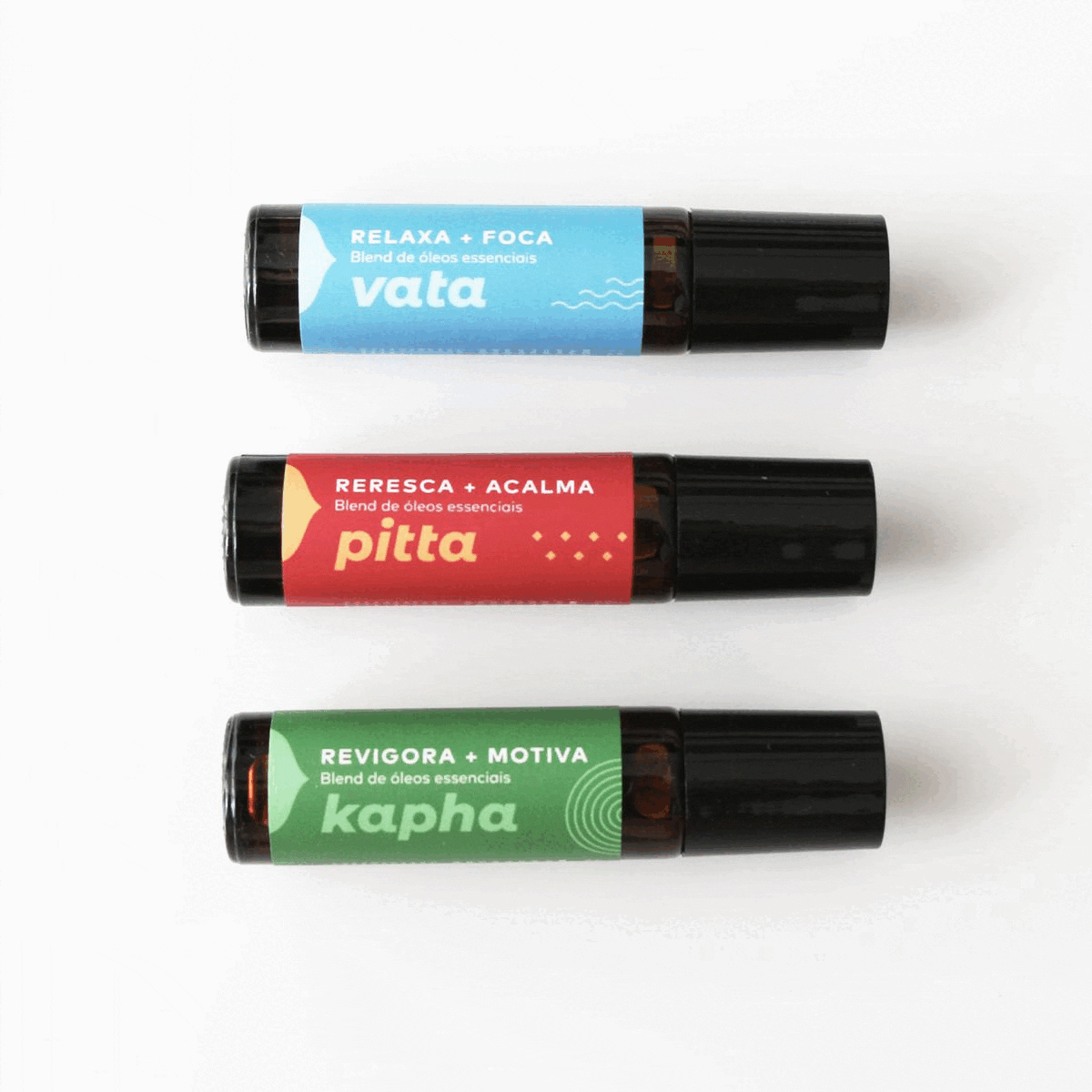 Kit de Blend de Óleos Essenciais Roll-on - Ayurveda Tridosha 2