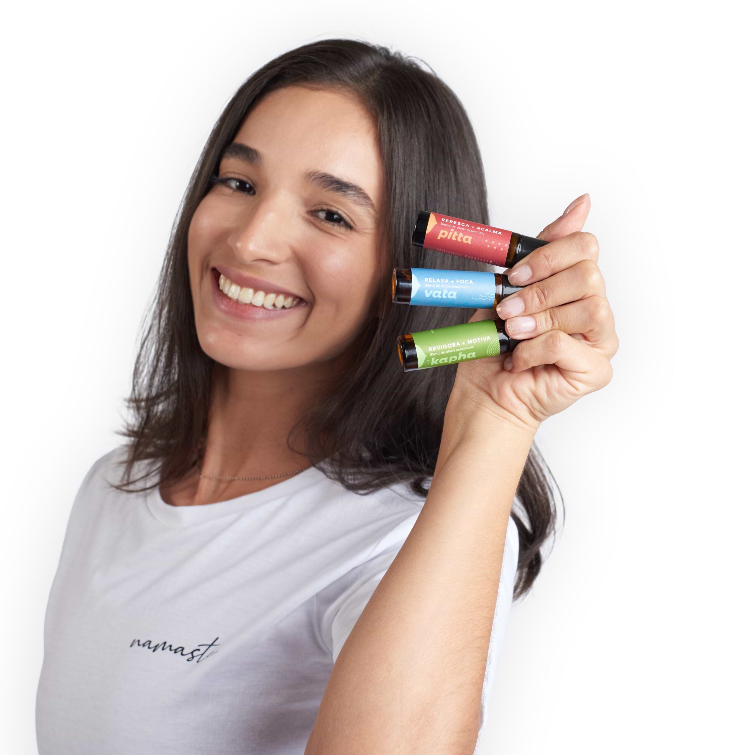 Blend de Óleos Essenciais Roll-on - Ayurveda Vata 18 blends-yogateria-4