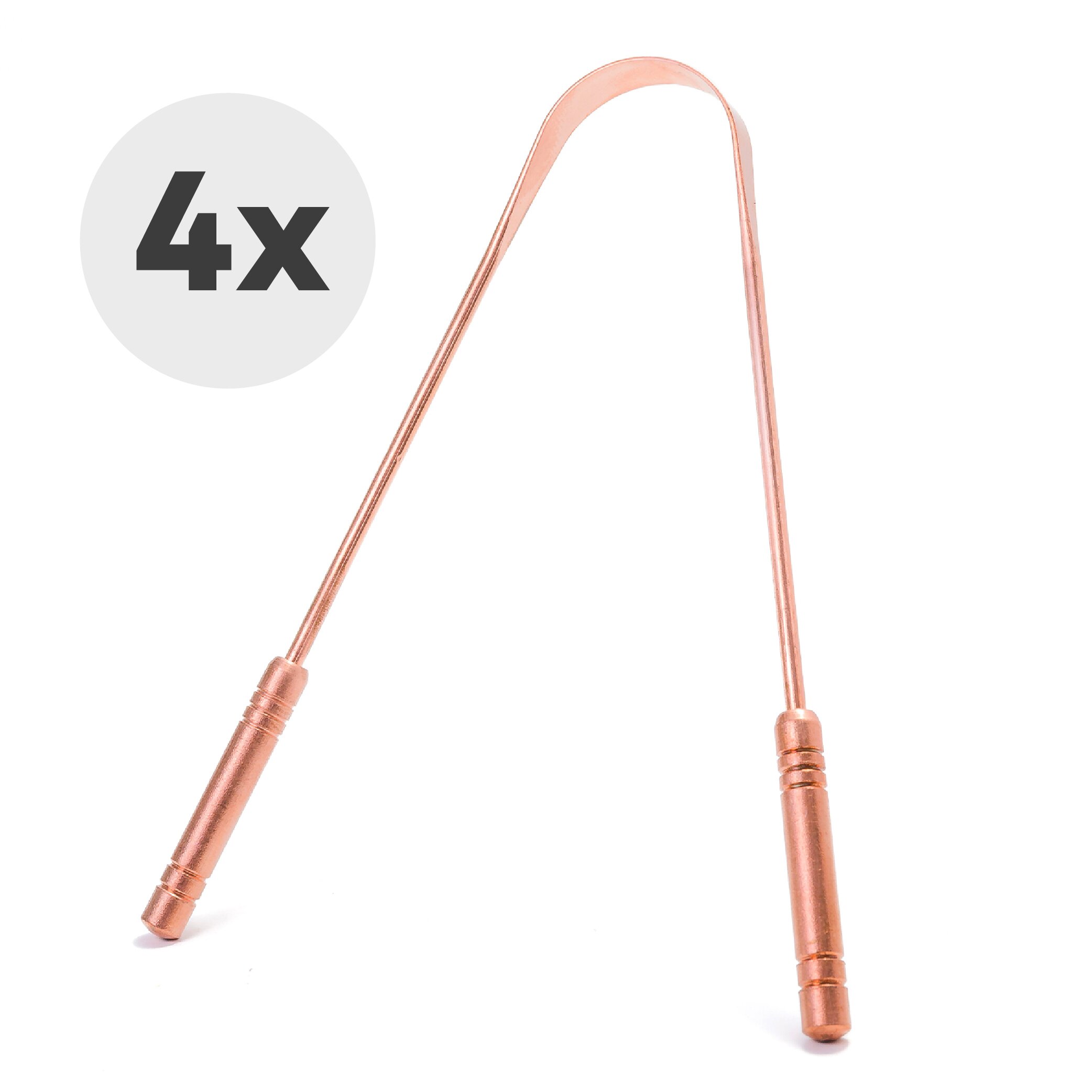 Limpador de Língua 100% cobre puro (4 Unidades)