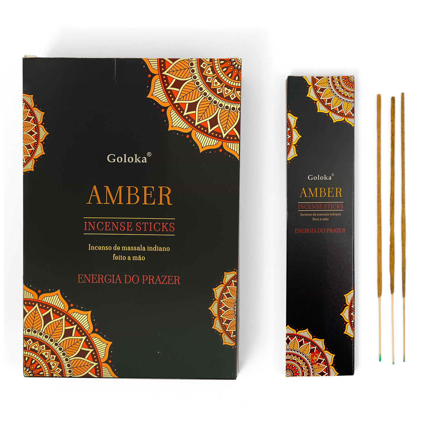 undefined | Incenso Massala Âmbar Goloka