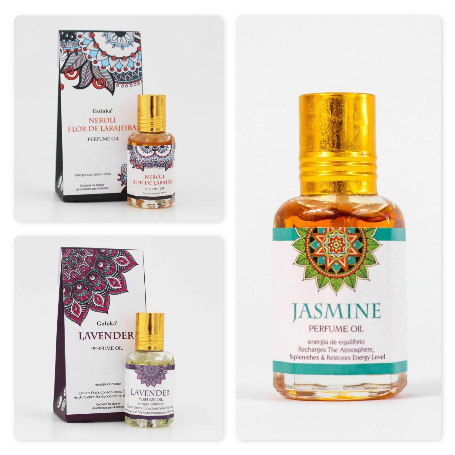 Kit 3 Perfumes Indianos Goloka