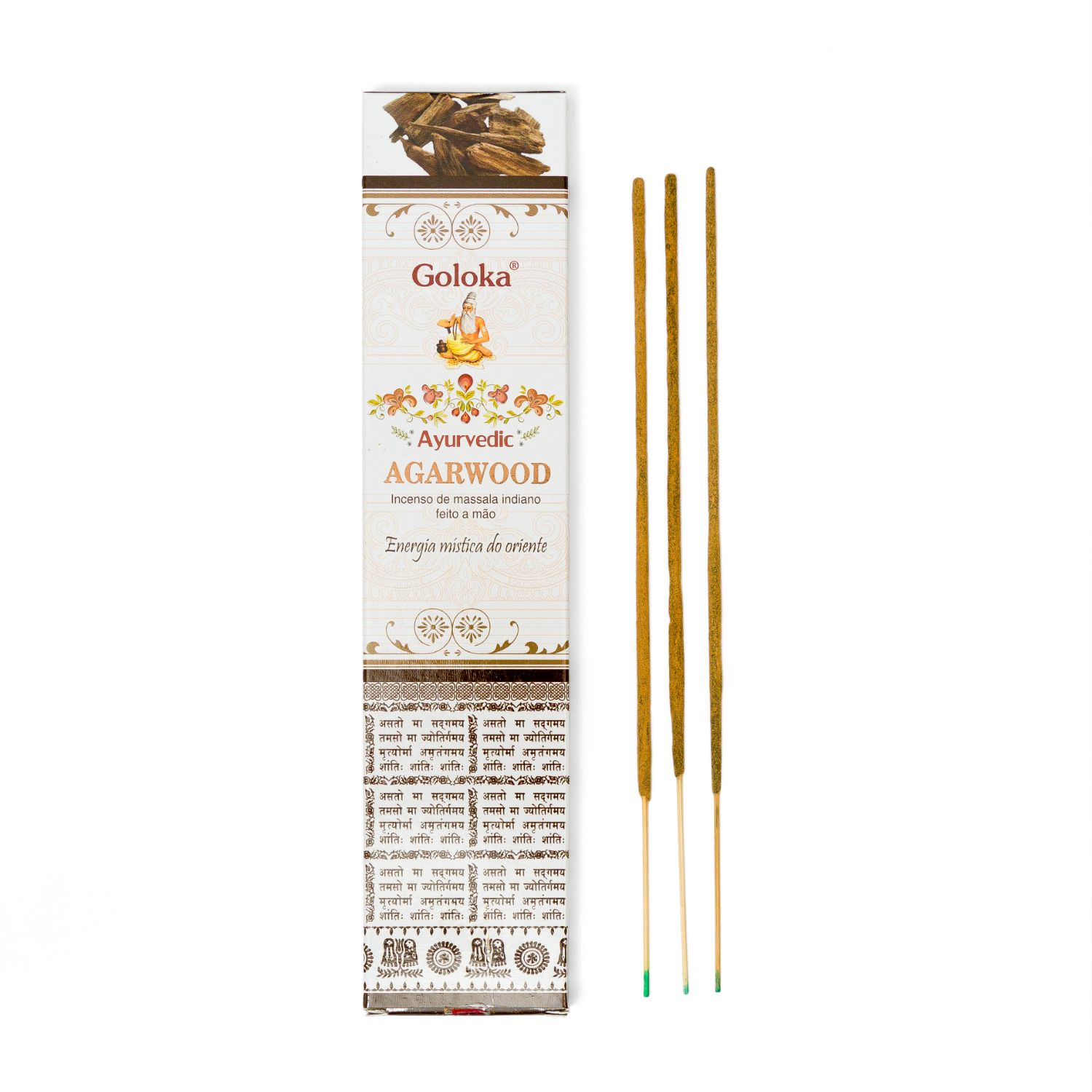 undefined | Incenso Massala Ayurvédico Agarwood Goloka