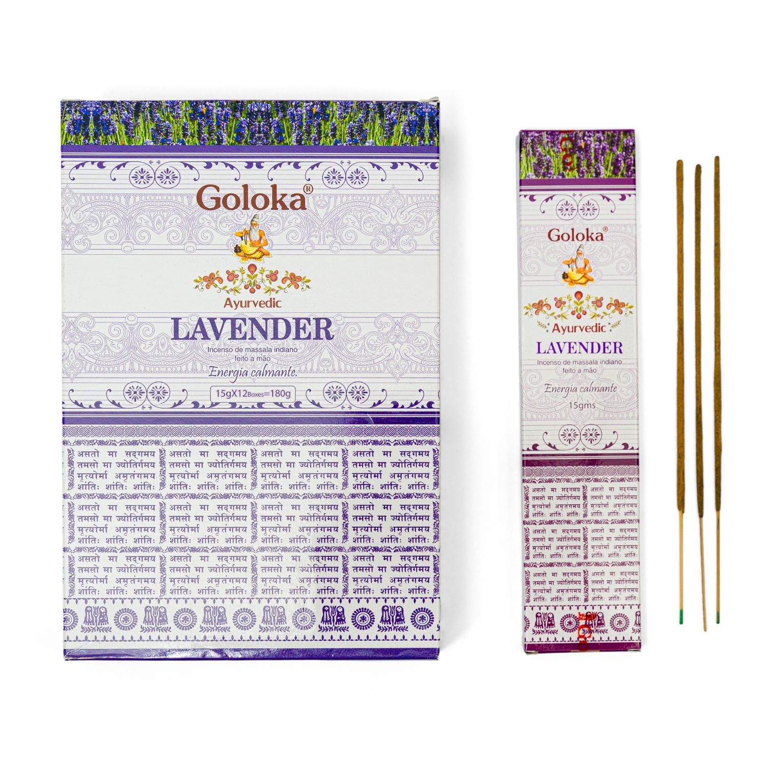 Incenso Massala Ayurvédico Lavanda Goloka