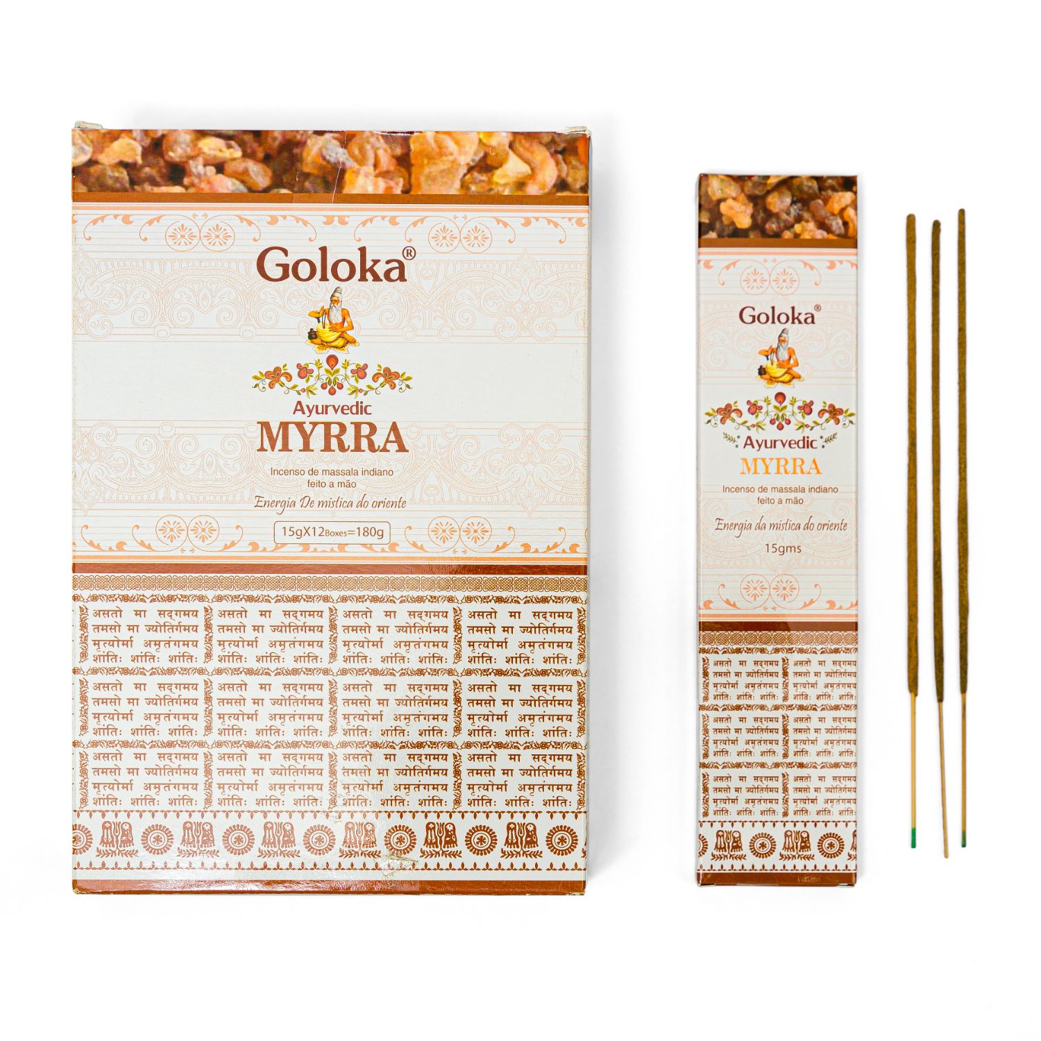 Incenso Massala Ayurvédico Mirra Goloka