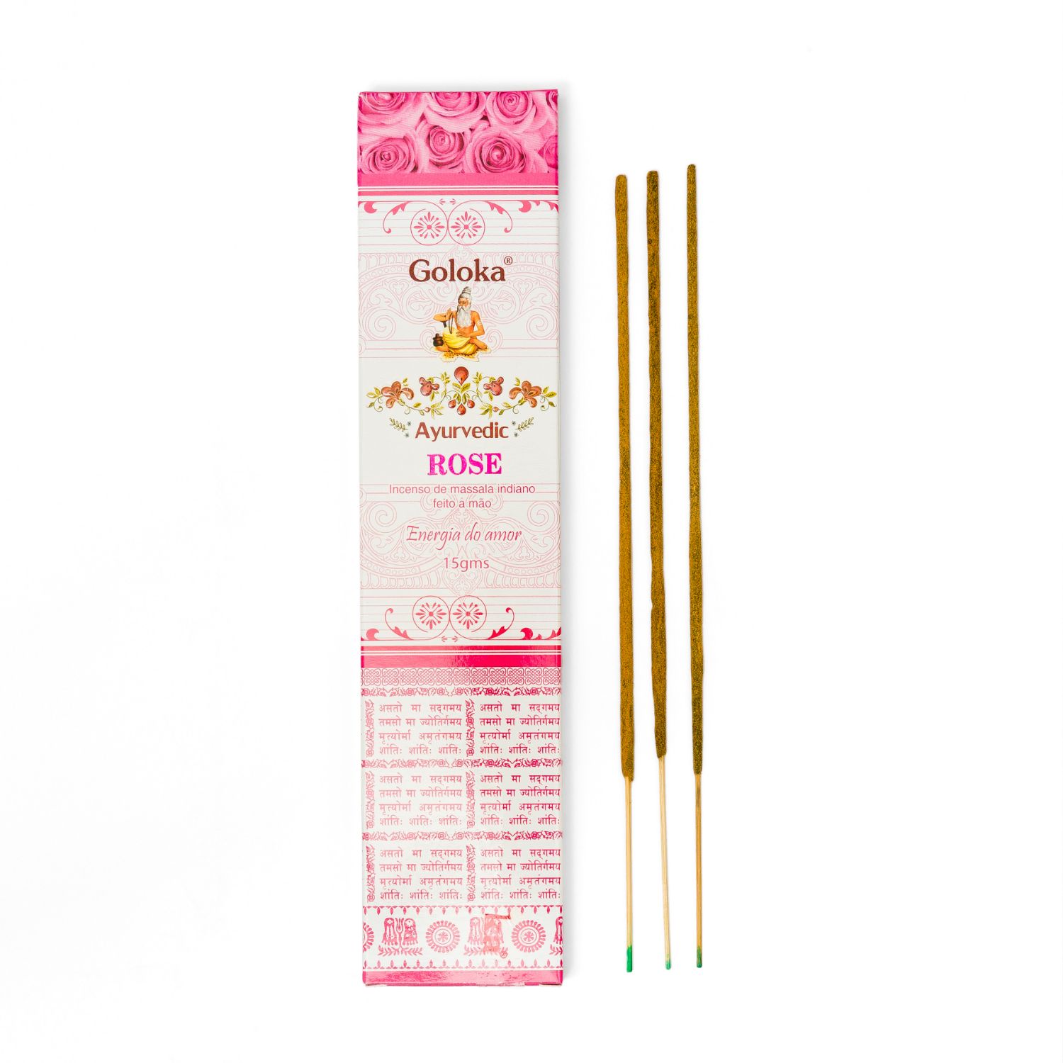 Incenso Massala Ayurvédico Rosa Goloka