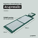 Tapete e Almofada de Acupressão e Massagem Vital - Grande