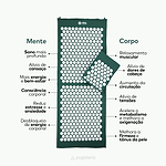 Tapete e Almofada de Acupressão e Massagem Vital - Grande