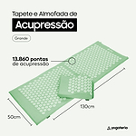 Tapete e Almofada de Acupressão e Massagem Vital - Grande