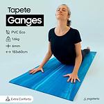 Tapete de yoga estampado Ganges – 6mm PVC ecológico