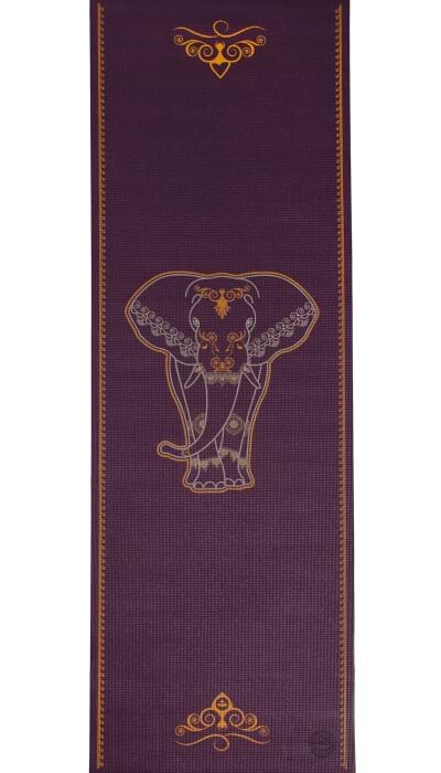 undefined | Tapete de yoga estampado Leela Elefante Indiano – 4.5mm PVC ecológico