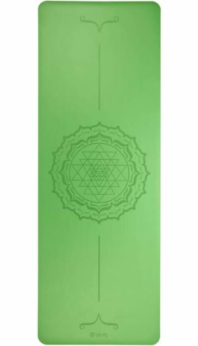 undefined | Tapete de yoga estampado Phoenix verde – 4mm PU borracha natural