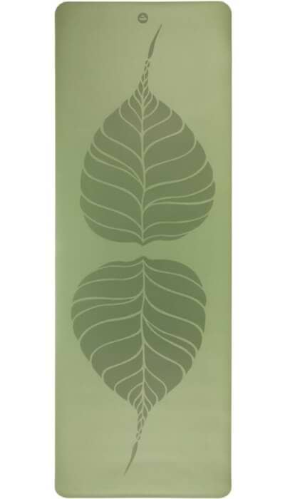 undefined | Tapete de yoga estampado Phoenix verde folha – 4mm PU borracha natural