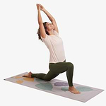 Tapete de yoga estampado Leela Folhas- 4.5mm PVC ecológico