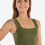 Verde Militar - Top Cropped Space - Soft Shine - Yogateria - 01