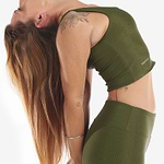 Verde Militar - Top Cropped Space - Soft Shine - Yogateria - 02