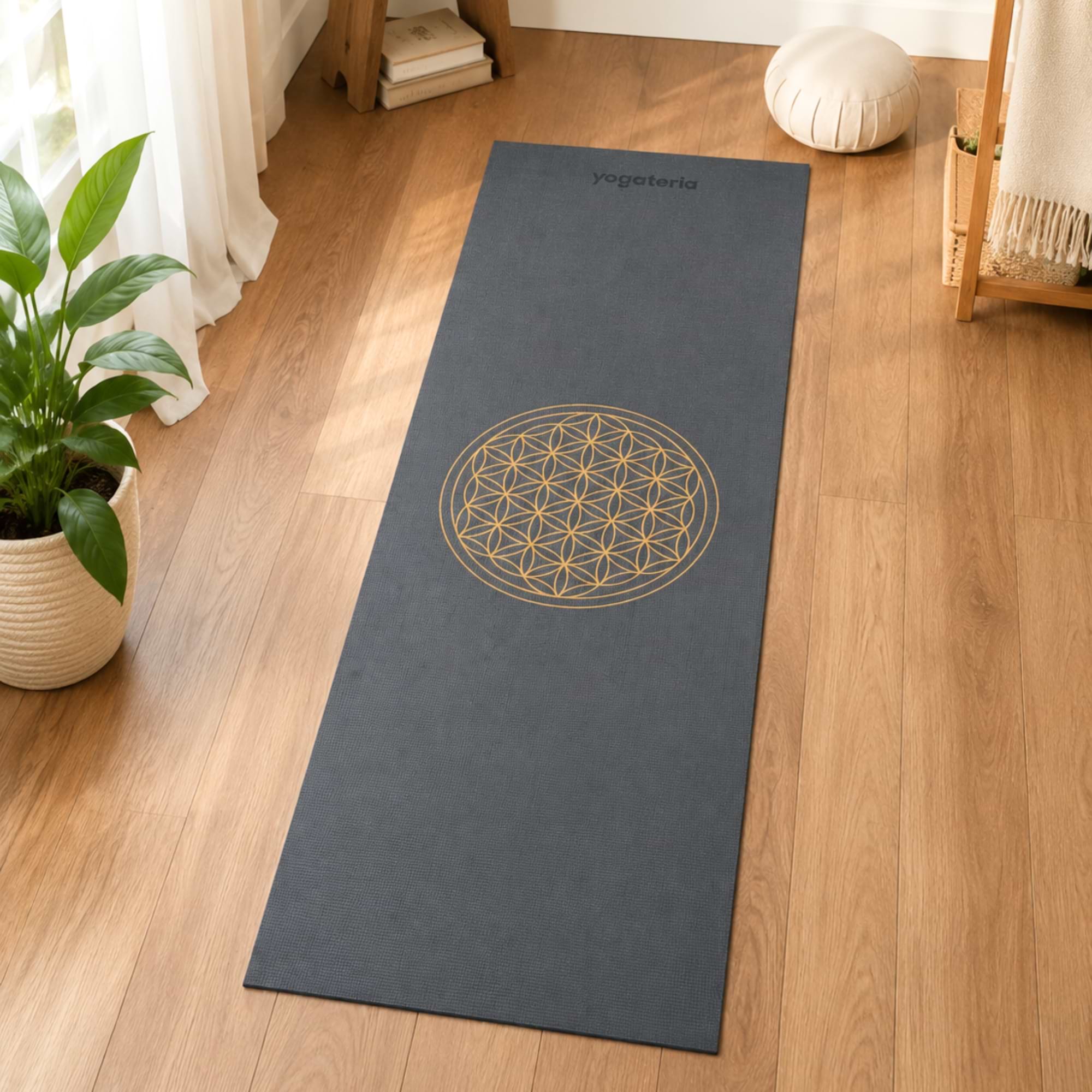 Tapete de Yoga Estampado Leela A Flor da Vida - 4.5mm PVC eco